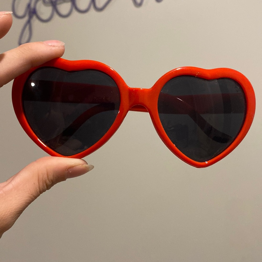 Red heart sunglasses